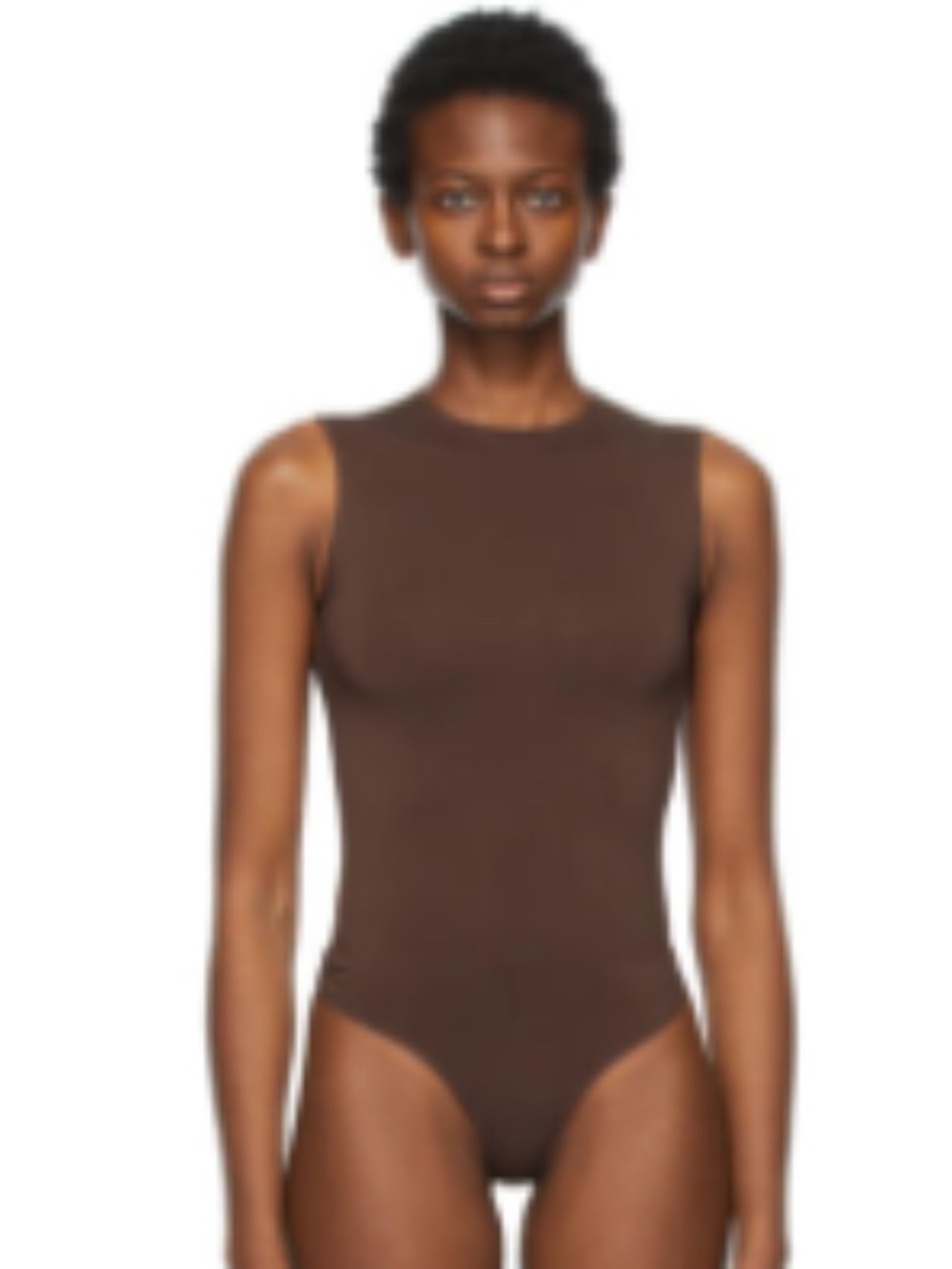 Skims - Brown Essential Thong Bodysuit